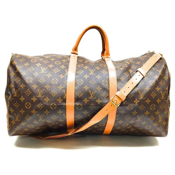 Louis Vuitton Monogram Keepall Bandouliere 55 Boston Bag - Picture 1 of 9
